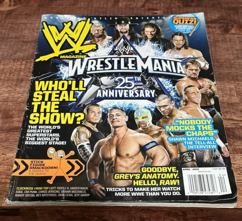 WWE Magazine April 2009 Wrestlemania 25th Anniversary